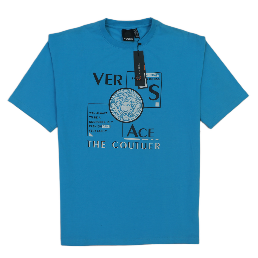 VERSACE Electric Azure Tailored Fit Short Sleeve T-Shirt