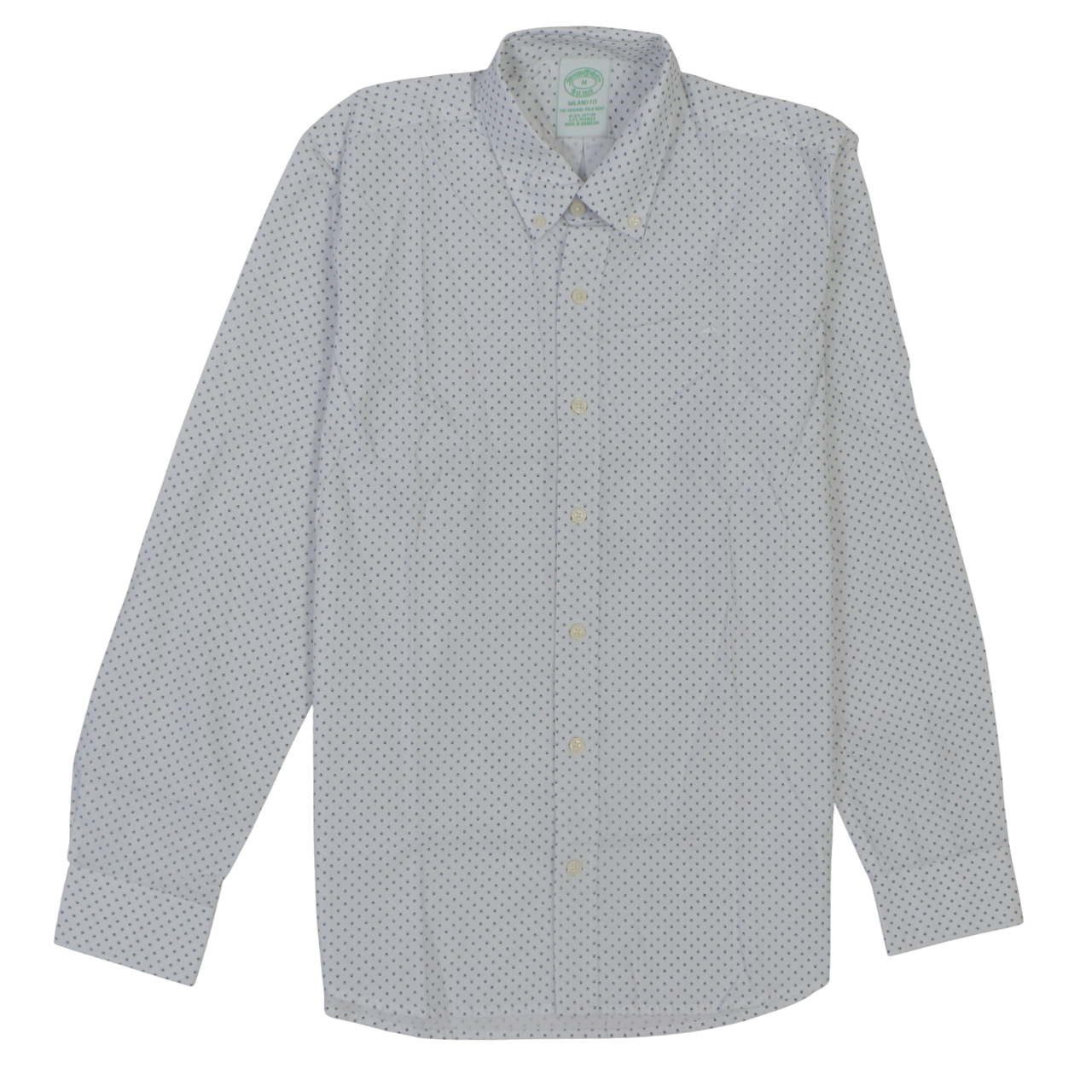 BROOKS BROTHERS Ethereal Mist Milano Fit Long Sleeve Button-Down Shirt