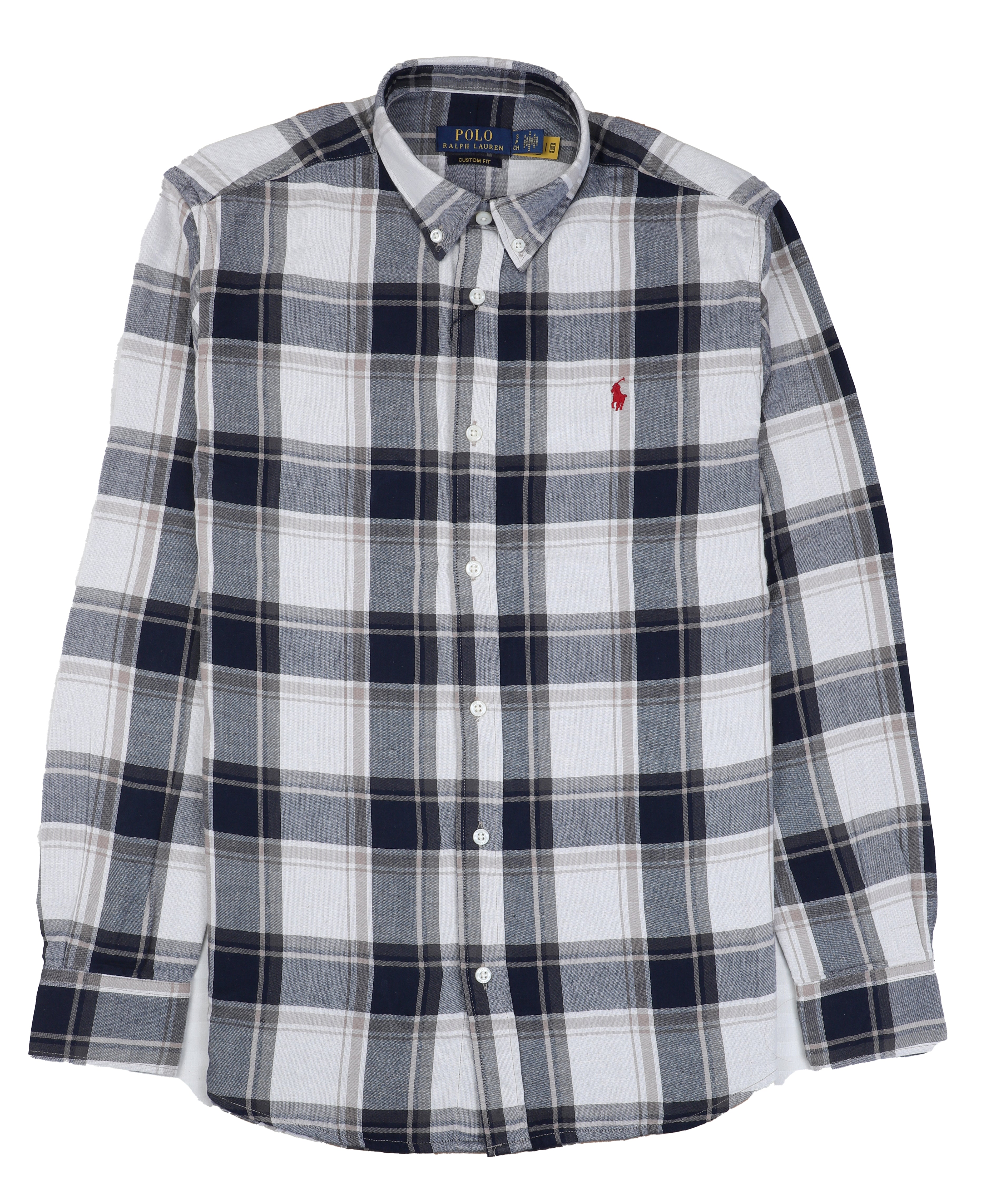 POLO RALPH LAUREN Tranquil Teal Tailored Fit Long Sleeve Gingham Button-Down Shirt
