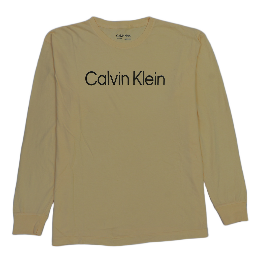 CALVIN KLEIN Sunbeam Honey Tailored Fit Long Sleeve T-Shirt