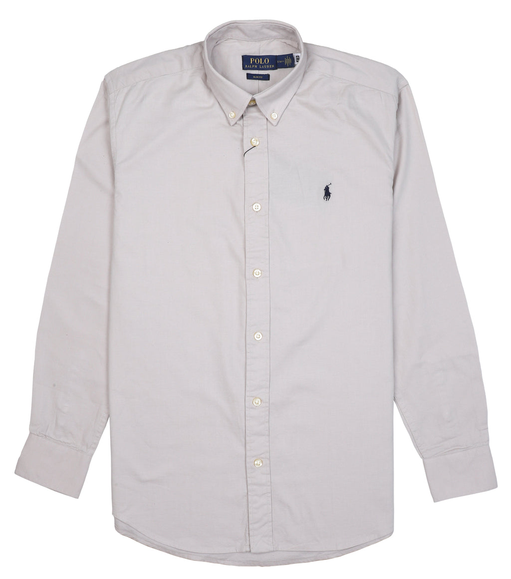 POLO RALPH LAUREN Silver Mist Classic Slim Fit Long Sleeve Button-Down Shirt