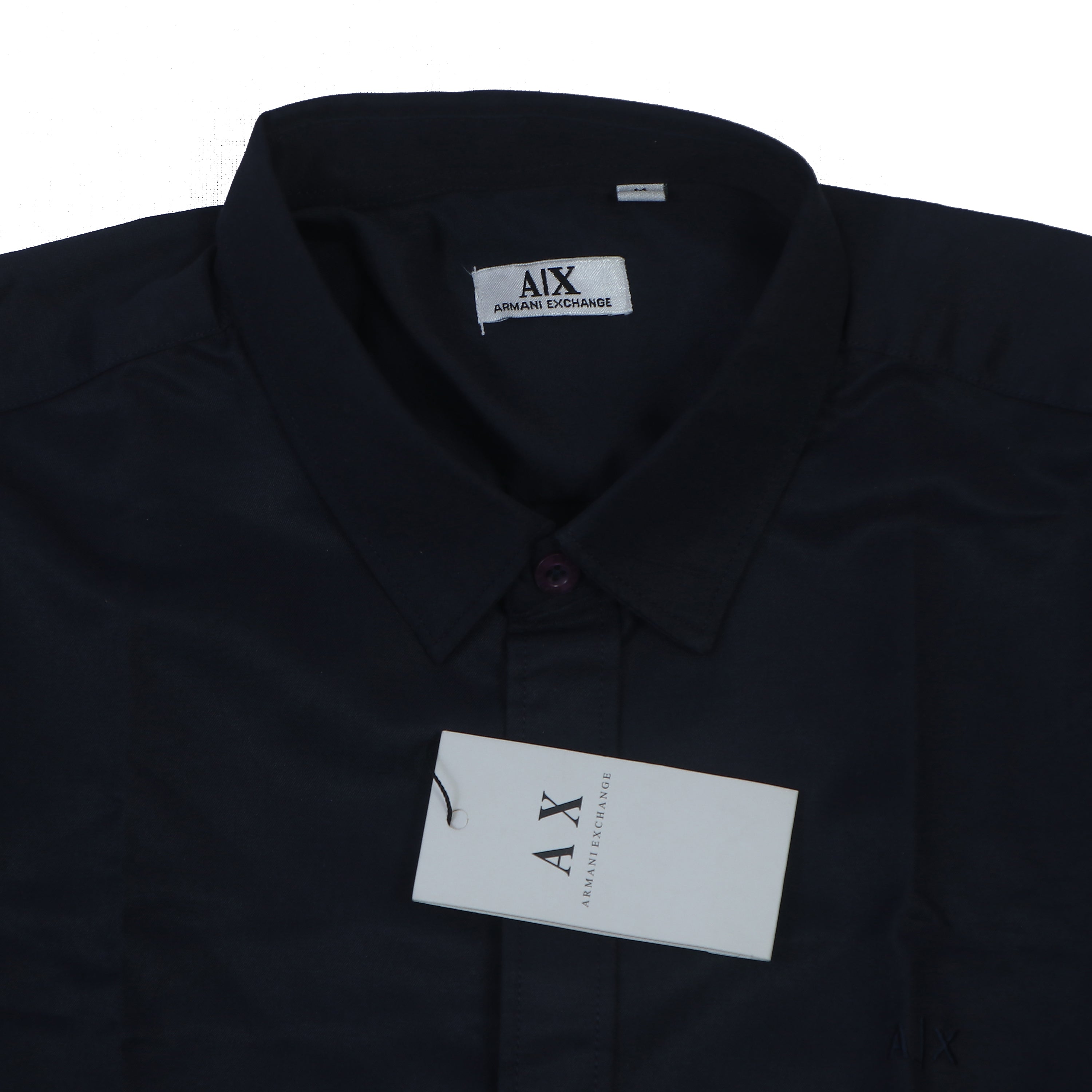 ARMANI EXCHANGE Enchanted Teal Tailored Fit Long Sleeve Button-Up Shirt