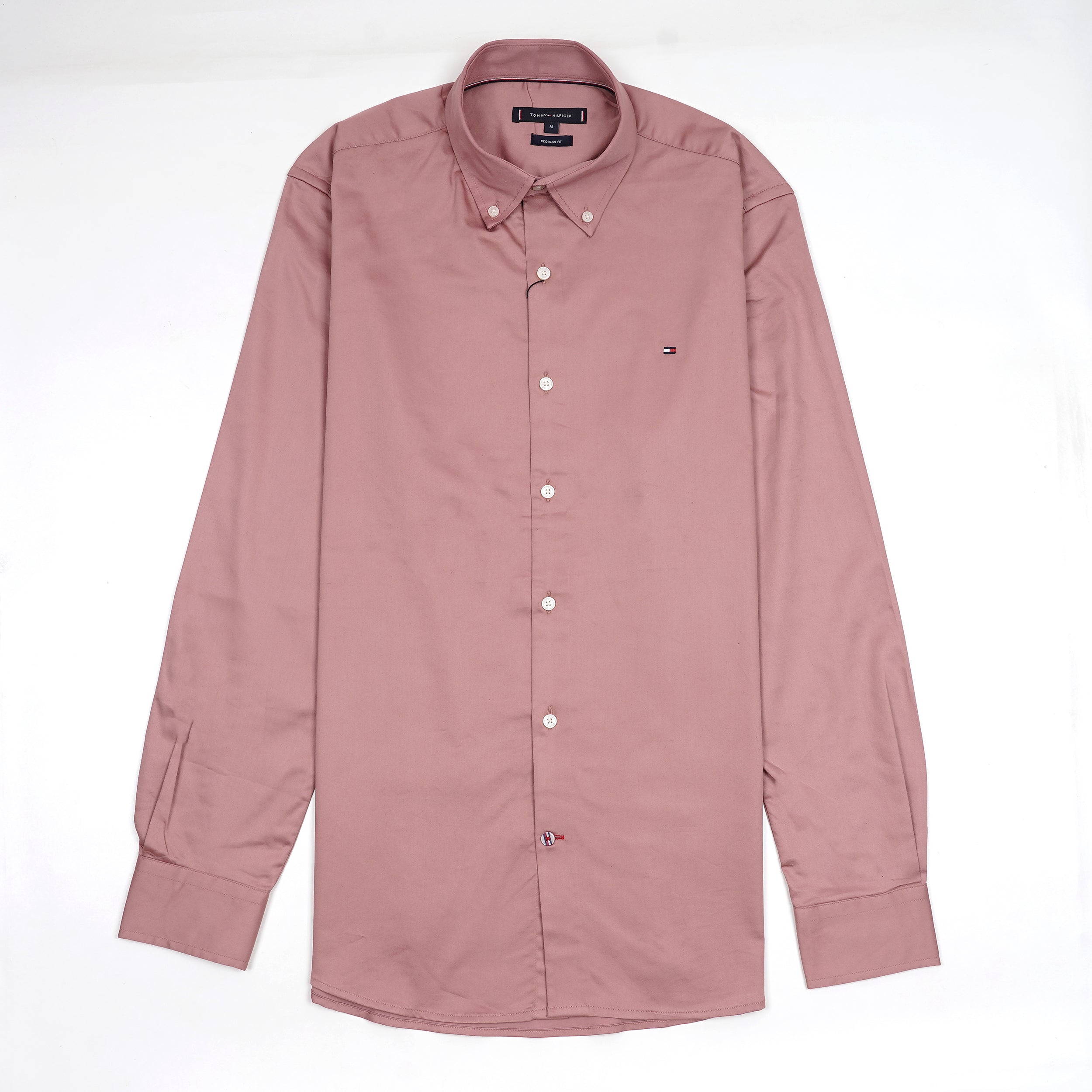TOMMY HILFIGER Radiant Coral Sophisticated Fit Long Sleeve Button-Down Shirt