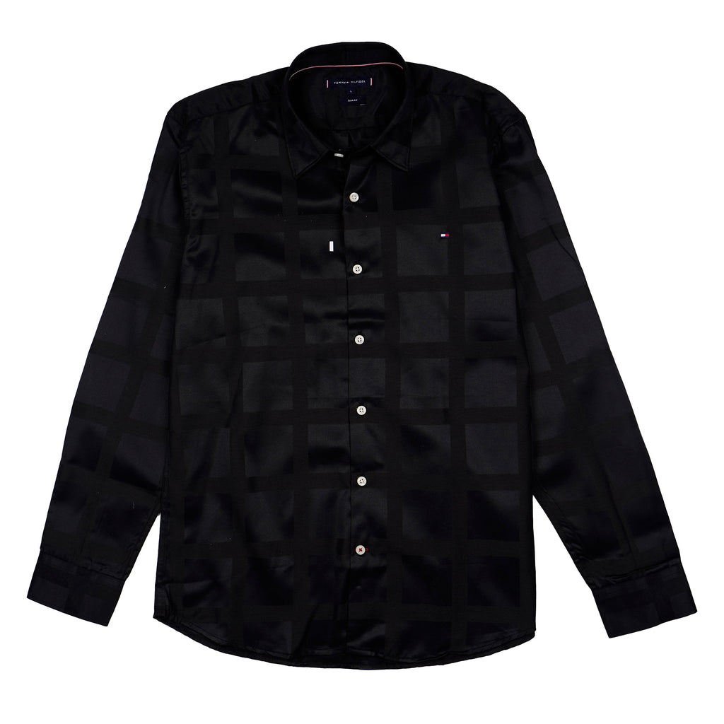 TOMMY HILFIGER Aurelian Ember Tailored Fit Long Sleeve Silk Shirt