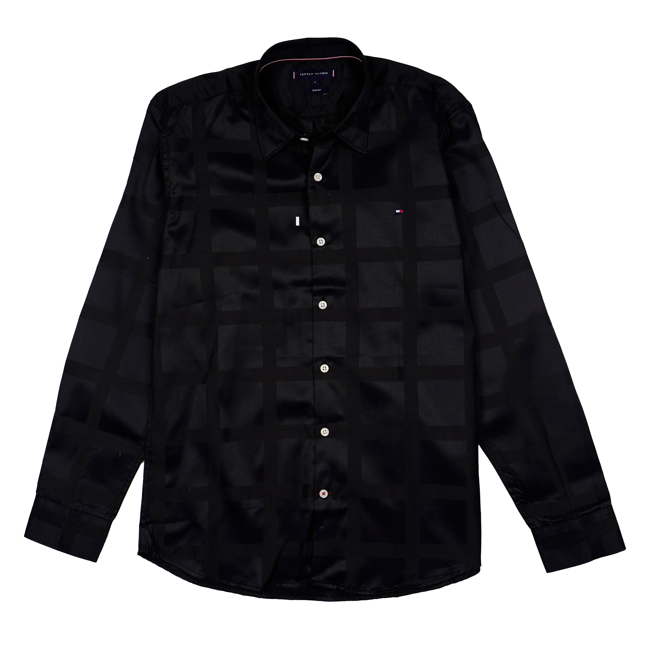 TOMMY HILFIGER Aurelian Ember Tailored Fit Long Sleeve Silk Shirt