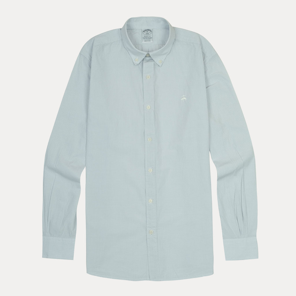 BROOKS BROTHERS Ocean Mist Refined Fit Long Sleeve Oxford Shirt