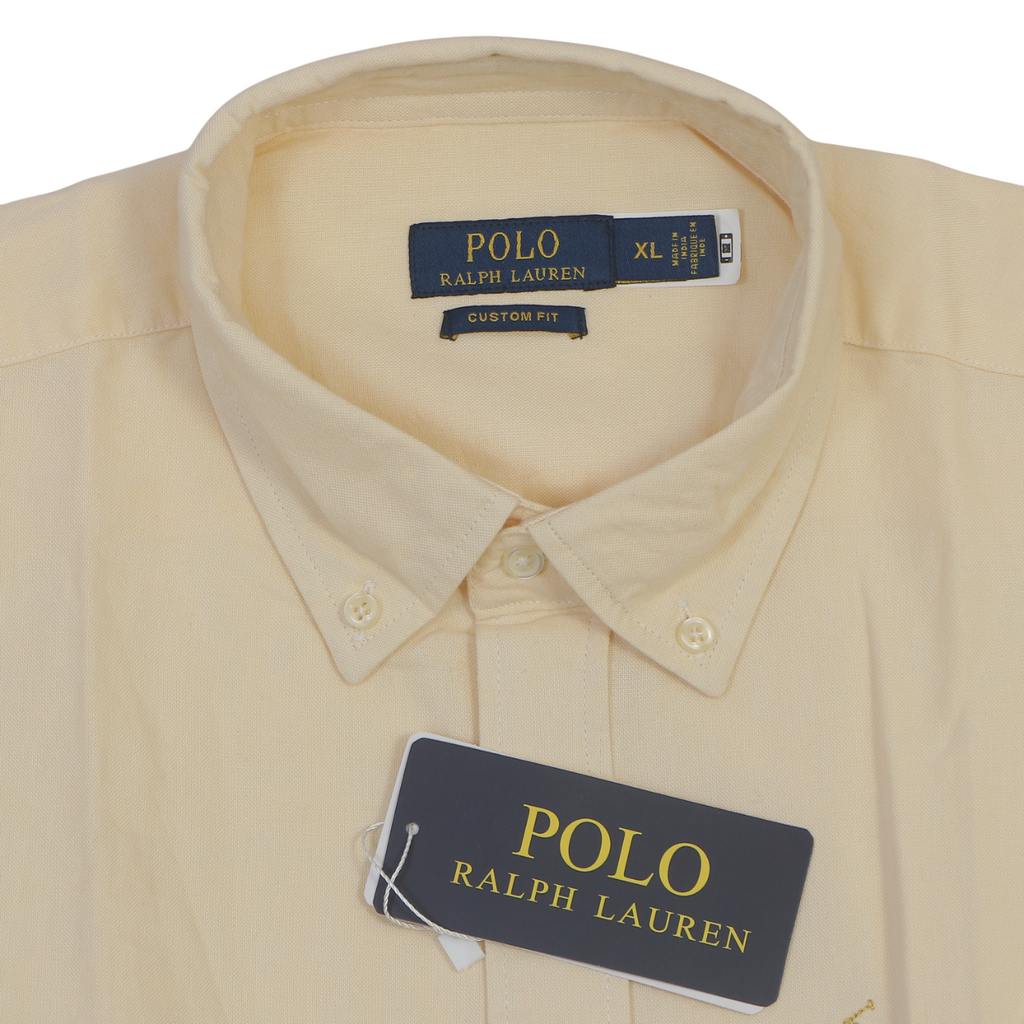 POLO RALPH LAUREN Creamy Almond Custom Fit Long Sleeve Button-Down Shirt