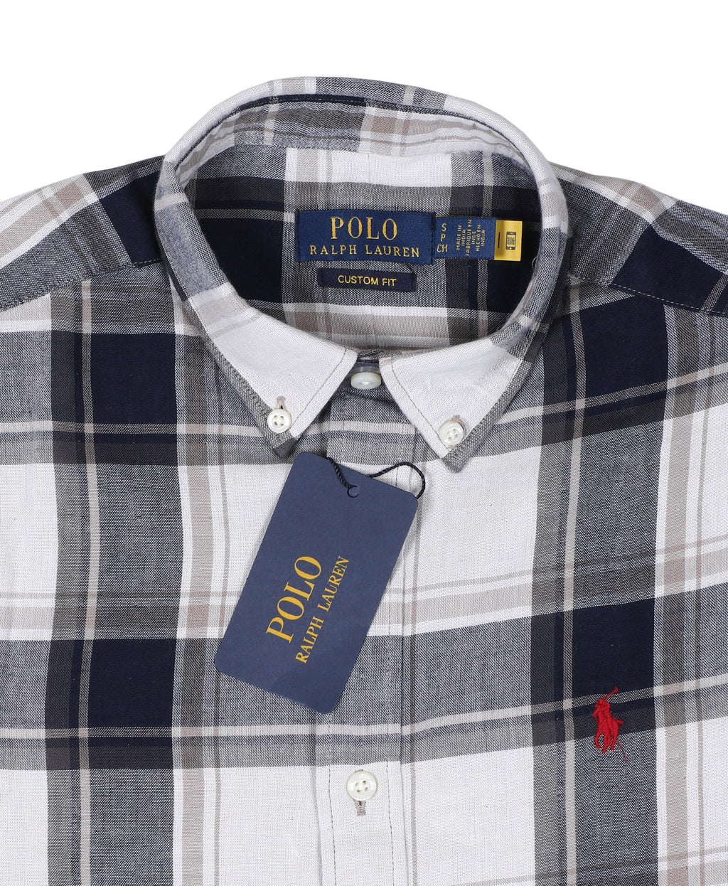 POLO RALPH LAUREN Twilight Slate Custom Fit Plaid Button-Down Shirt