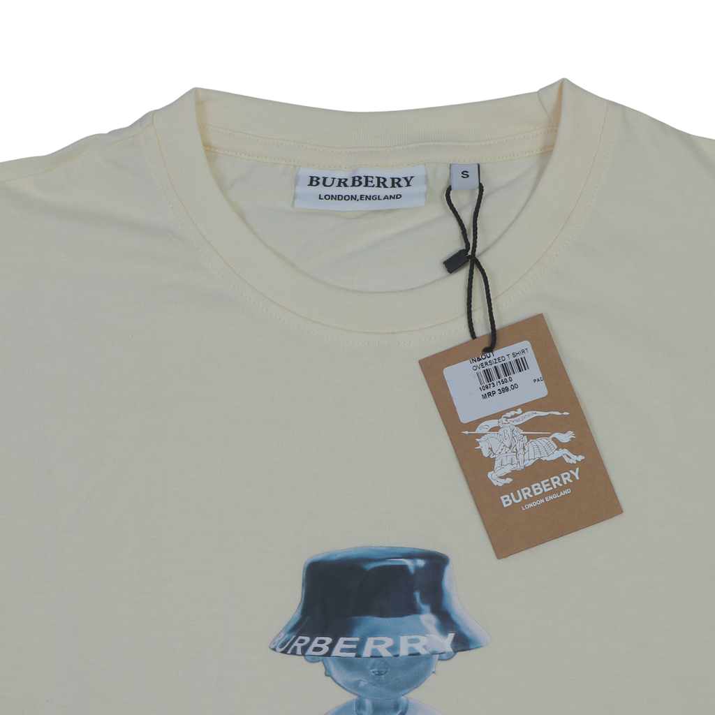 BURBERRY Seraphic Lapis Aurora Short Sleeve Cotton T-Shirt