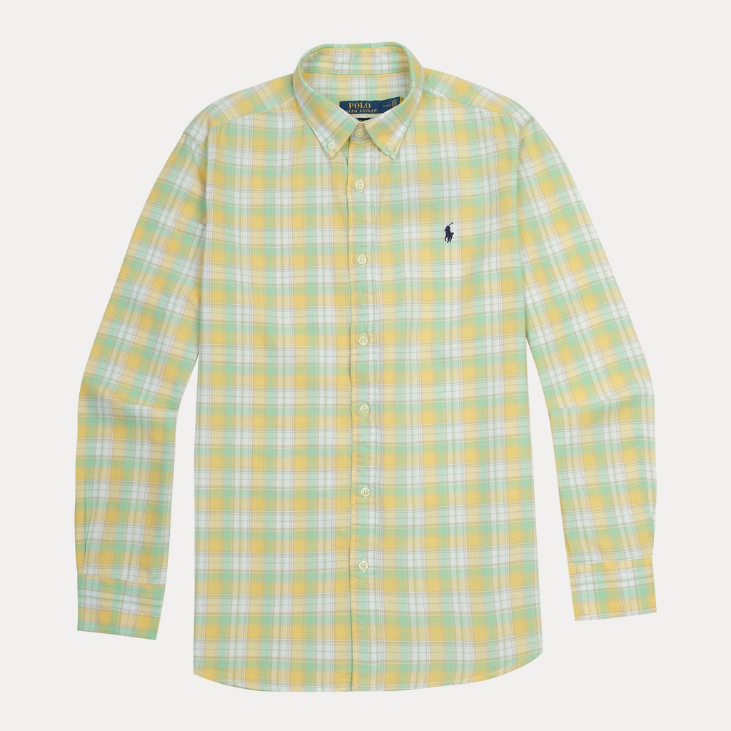 POLO RALPH LAUREN Luminous Lime Classic Fit Long Sleeve Button-Down Shirt