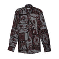 DIOR Seraphic Onyx Whisper Tailored Fit Long Sleeve Silk Shirt