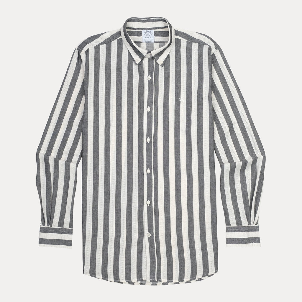 BROOKS BROTHERS Tempest Ash Tailored Fit Long Sleeve Cotton-Blend Button-Up Shirt