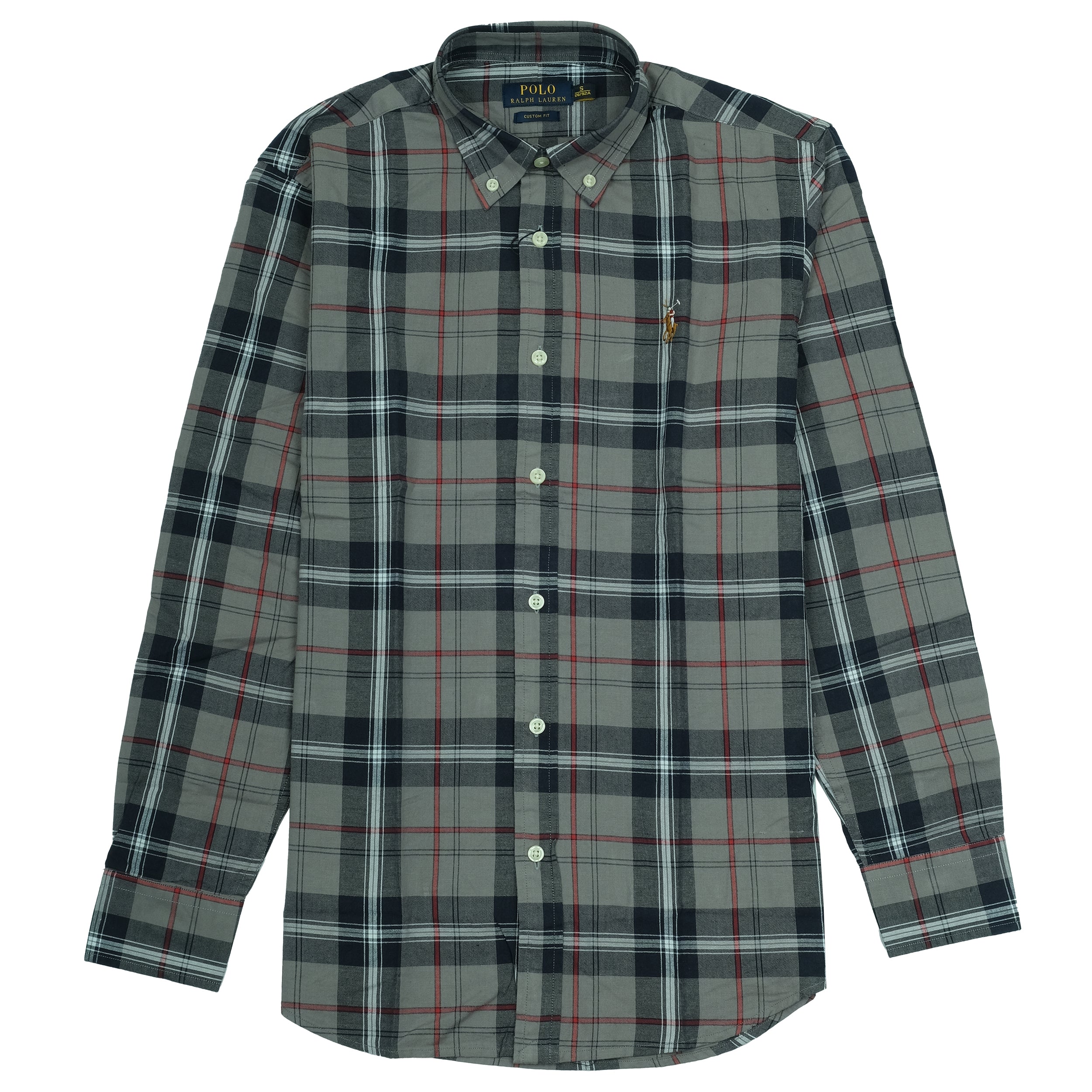 RALPH LAUREN Urban Slate Custom Fit Long Sleeve Shirt