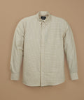 HACKETT Sunlit Almond Tailored Fit Long Sleeve Gingham Shirt