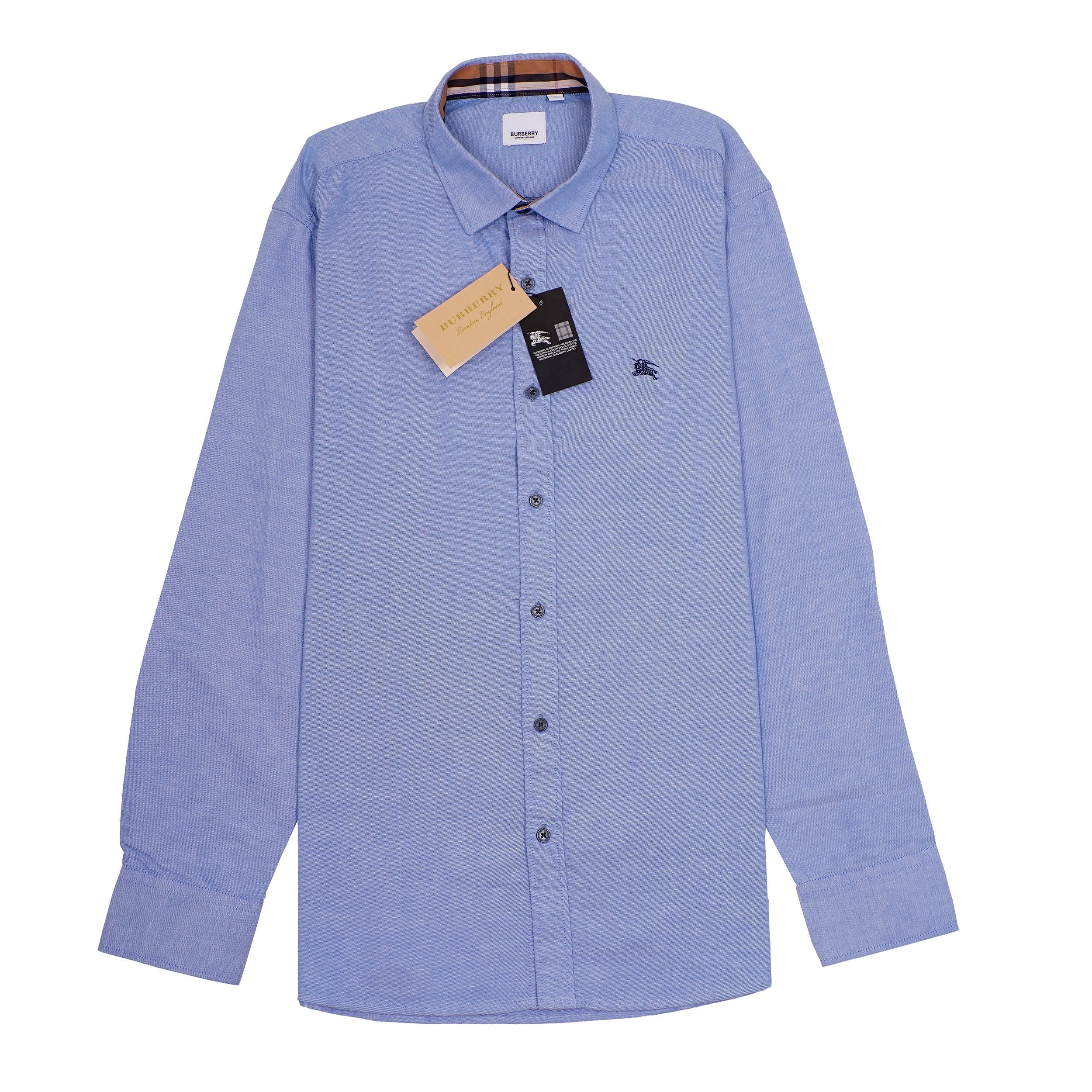 BURBERRY Astral Teal Classic Fit Long Sleeve Shirt