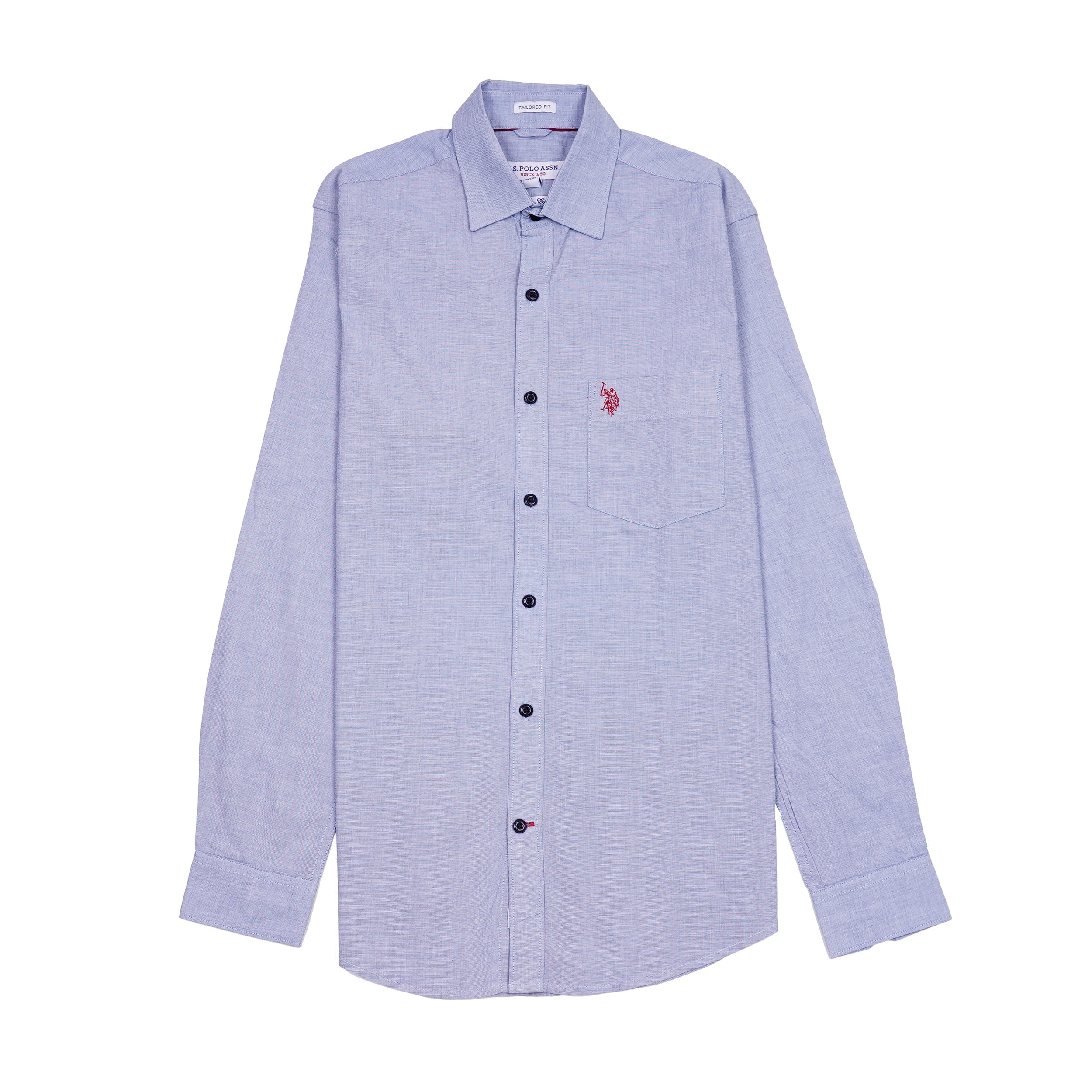 U.S. POLO ASSN. Ethereal Azure Tailored Fit Long Sleeve Button-Up Shirt