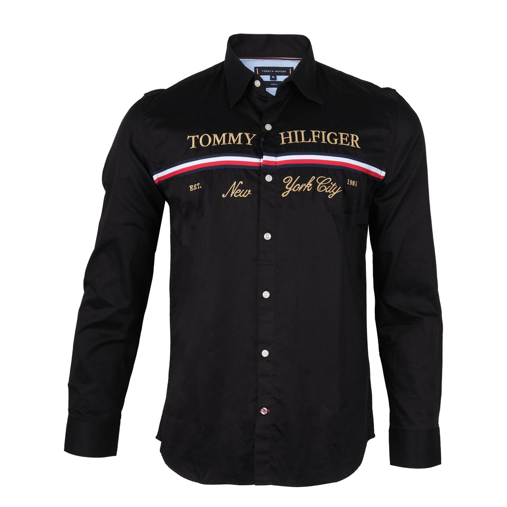 TOMMY HILFIGER Midnight Noir Slim Fit Long Sleeve Shirt