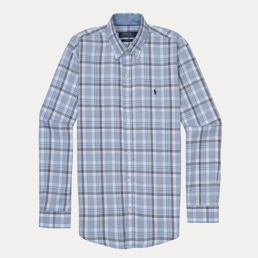 POLY RALPH LAUREN Ethereal Sky Classic Fit Long Sleeve Button-Down Shirt