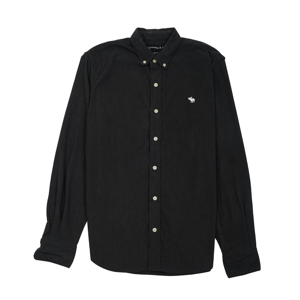 ABERCROMBIE & FITCH Seraphic Onyx Whisper Muscle Fit Long Sleeve Shirt