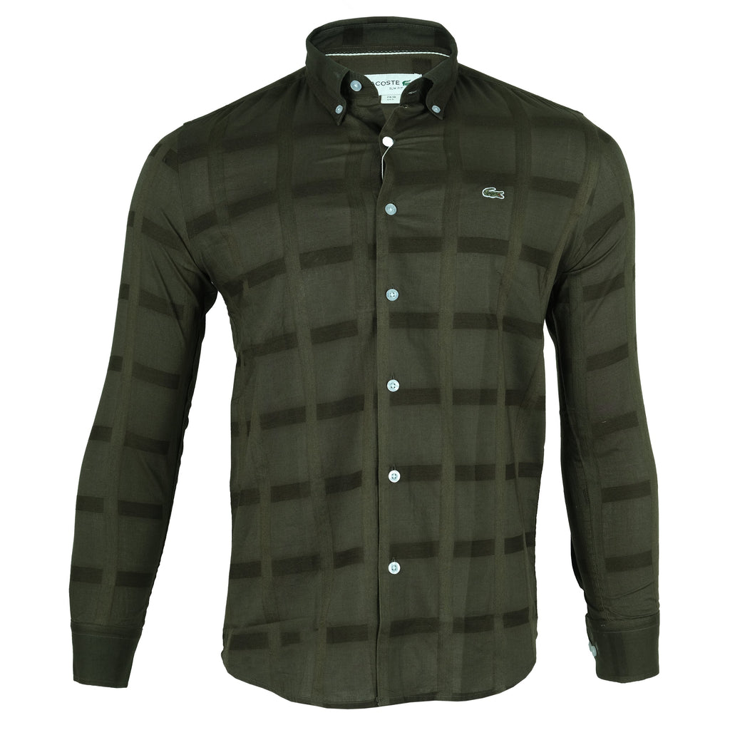 LACOSTE Forest Canopy Slim Fit Long Sleeve Shirt