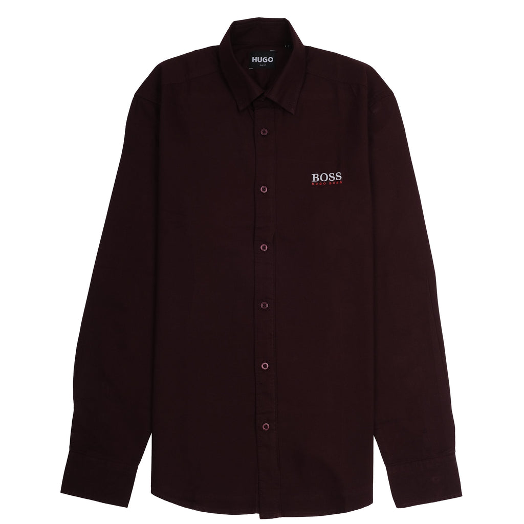 HUGO BOSS Enchanted Garnet Classic Fit Long Sleeve Shirt