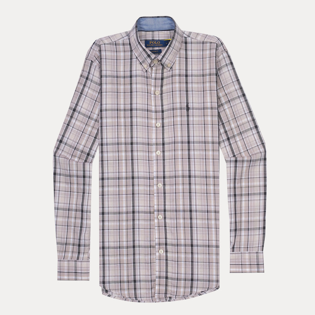 POLO RALPH LAUREN Serene Lilac Tailored Fit Plaid Button-Down Shirt