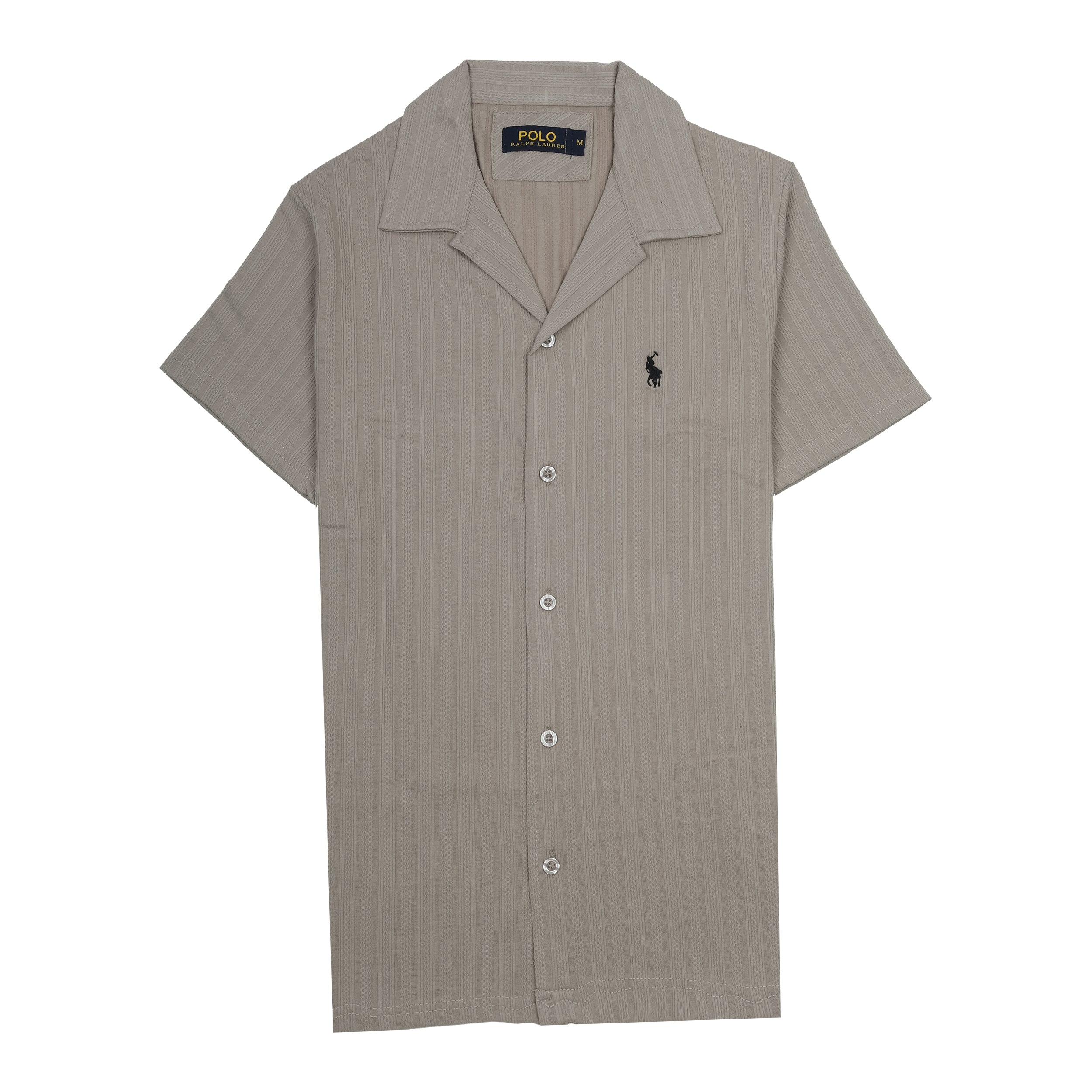 POLO RALPH LAUREN Sandy Beige Textured Short Sleeve Shirt