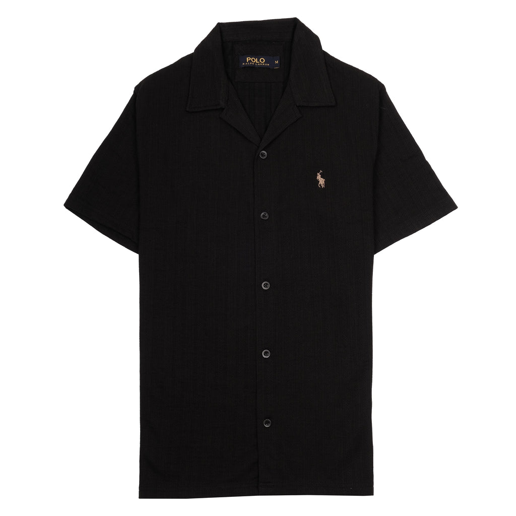 POLO RALPH LAUREN Obsidian Noir Slim Fit Short Sleeve Button-Up Shirt