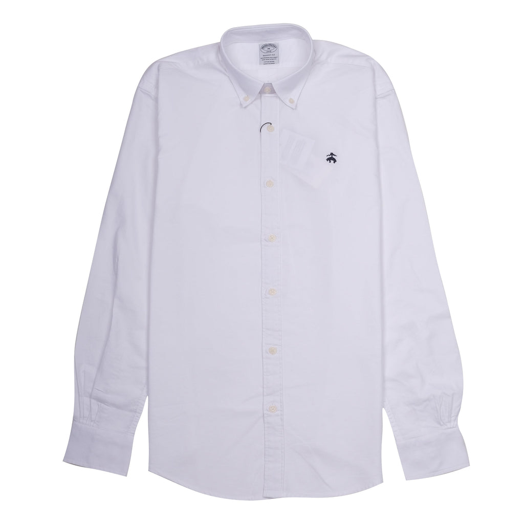 BROOKS BROTHERS Celestial Ivory Tailored Fit Long Sleeve Dress Shirt