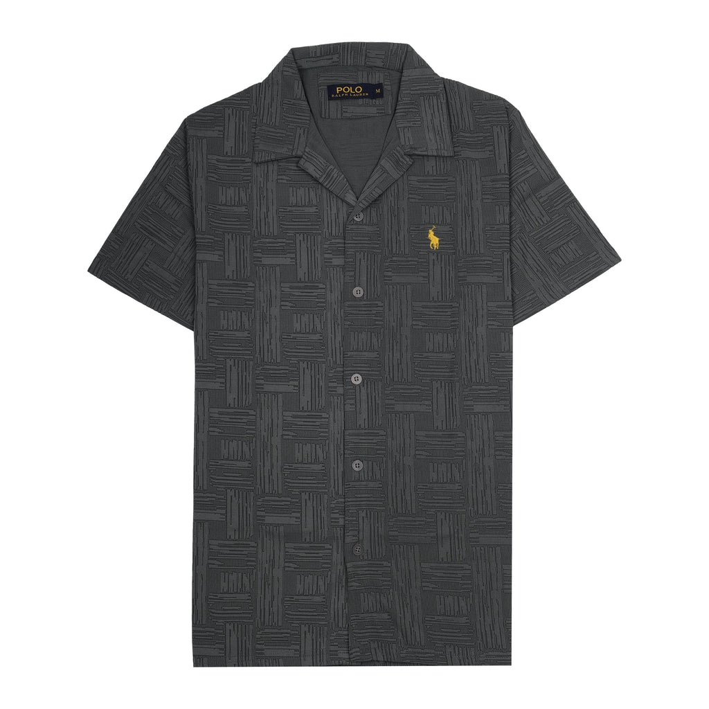 POLO RALPH LAUREN Charcoal Weave Relaxed Fit Short Sleeve Shirt