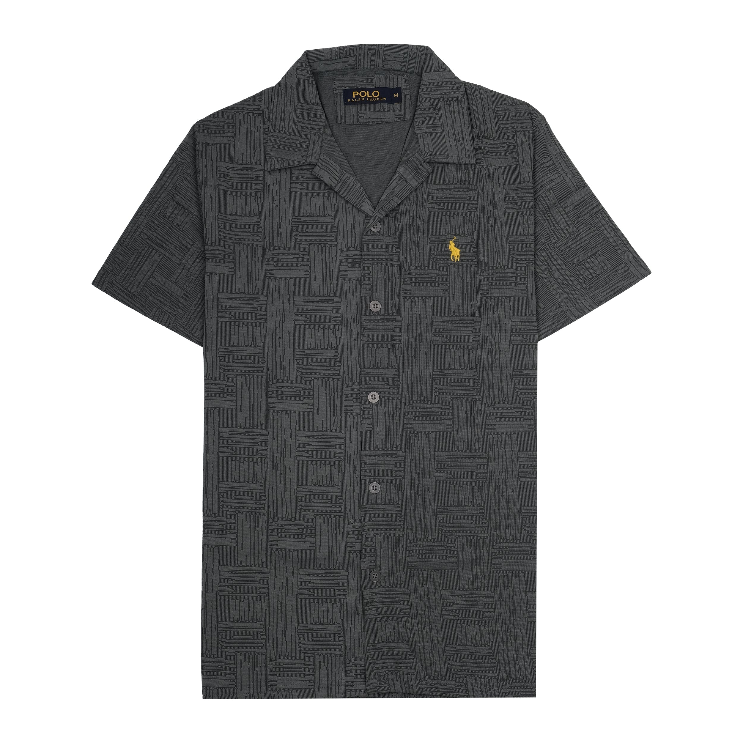 POLO RALPH LAUREN Charcoal Weave Relaxed Fit Short Sleeve Shirt