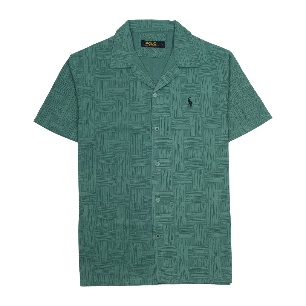 POLO RALPH LAUREN Oceanic Teal Slim Fit Short Sleeve Shirt