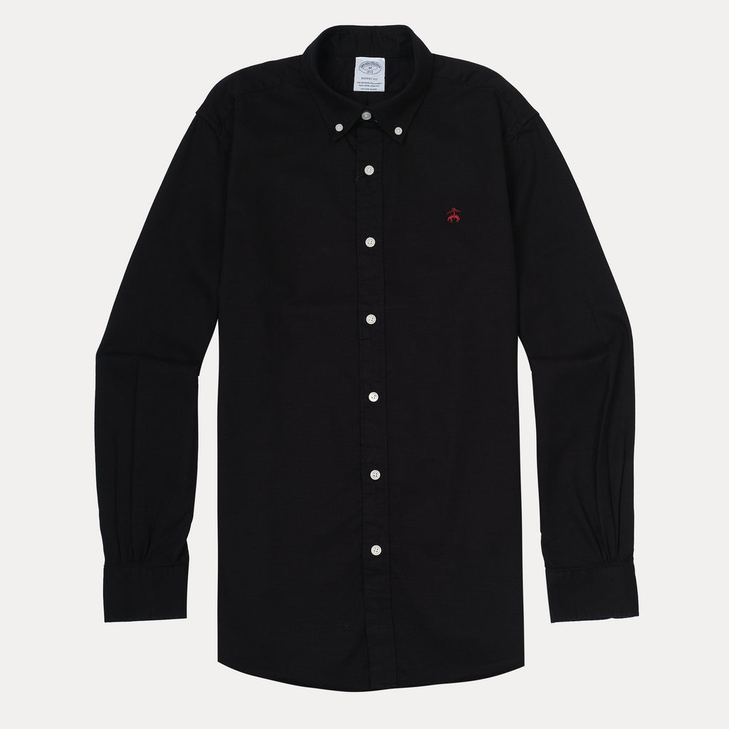 BROOKS BROTHERS Obsidian Whisper Regent Fit Long Sleeve Stretch Oxford Shirt