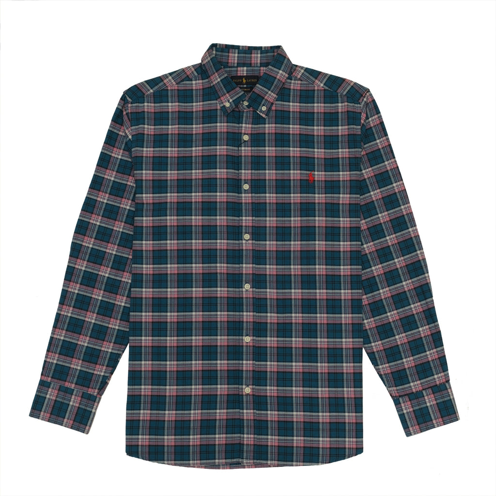 RALPH LAUREN Teal Twilight Plaid Classic Fit Button-Down Shirt