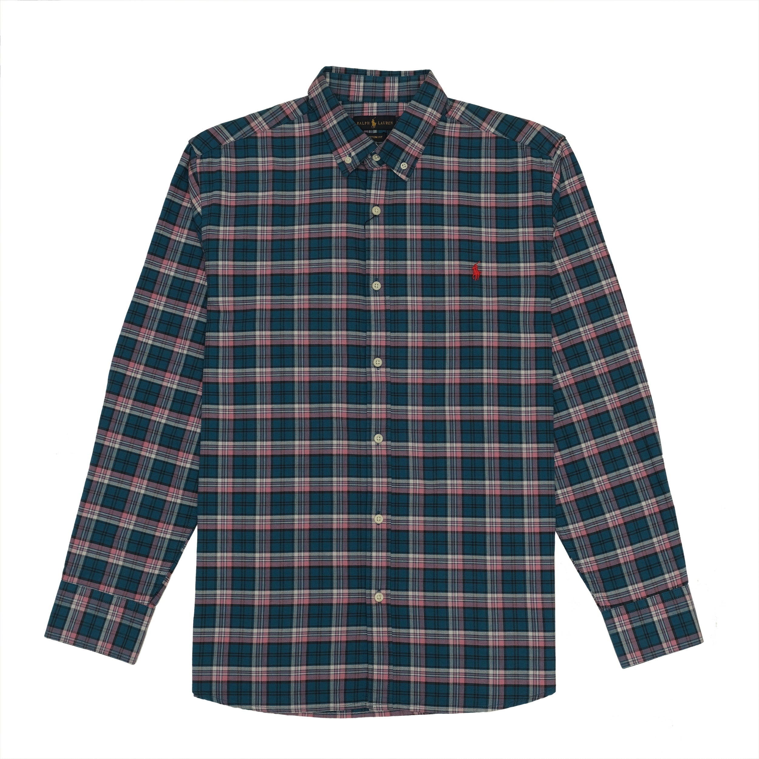 RALPH LAUREN Teal Twilight Plaid Classic Fit Button-Down Shirt