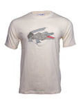 LACOSTE Creamy Canvas Slim Fit Graphic Crewneck Tee