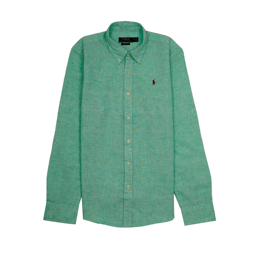 POLO RALPH LAUREN Radiant Juniper Smoke Classic Fit Long Sleeve Shirt