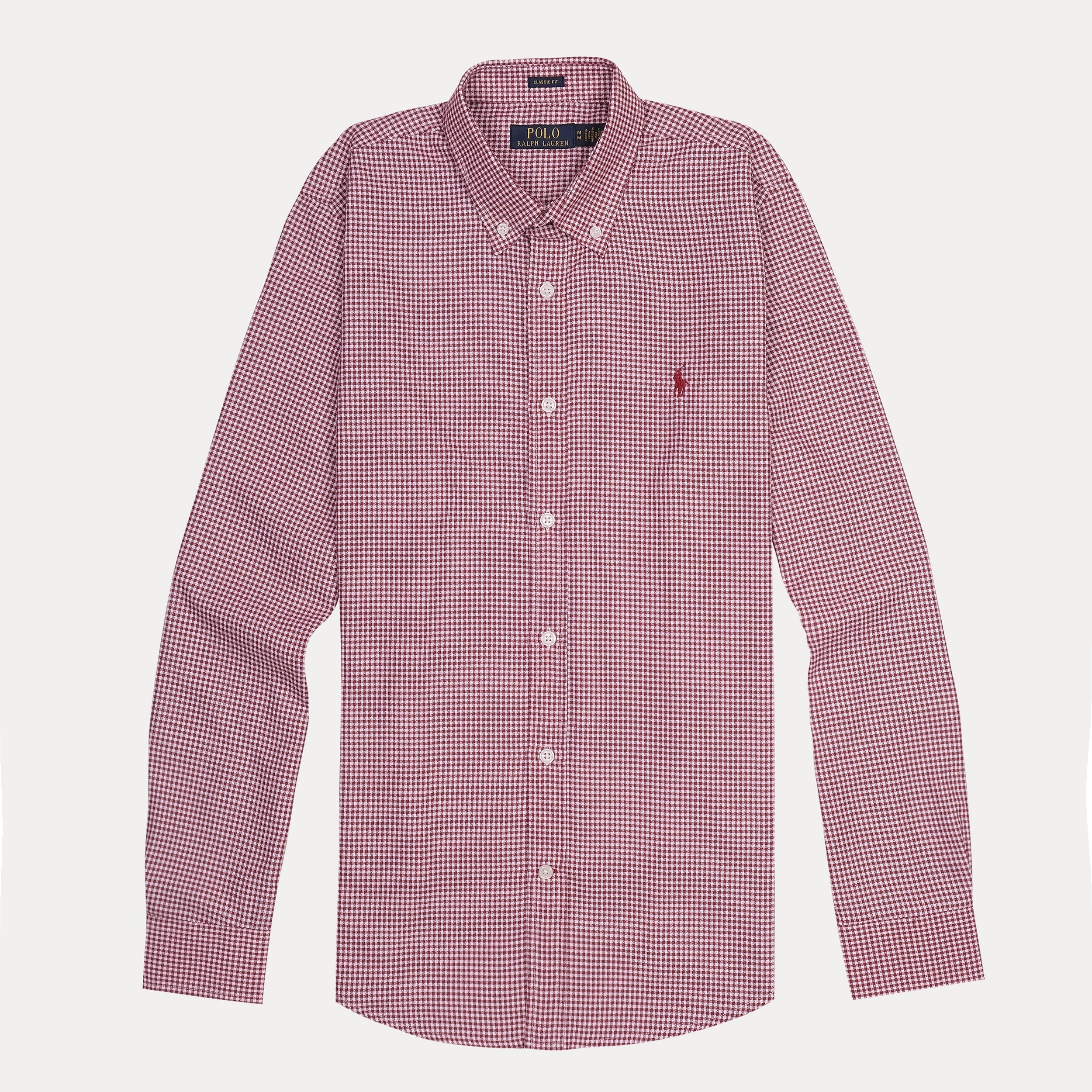 POLO RALPH LAUREN Ember Garnet Classic Fit Long Sleeve Gingham Shirt