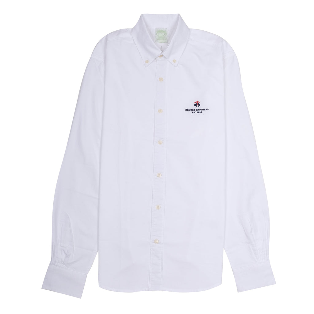 BROOKS BROTHERS Luminous Ivory Classic Fit Long Sleeve Oxford Shirt