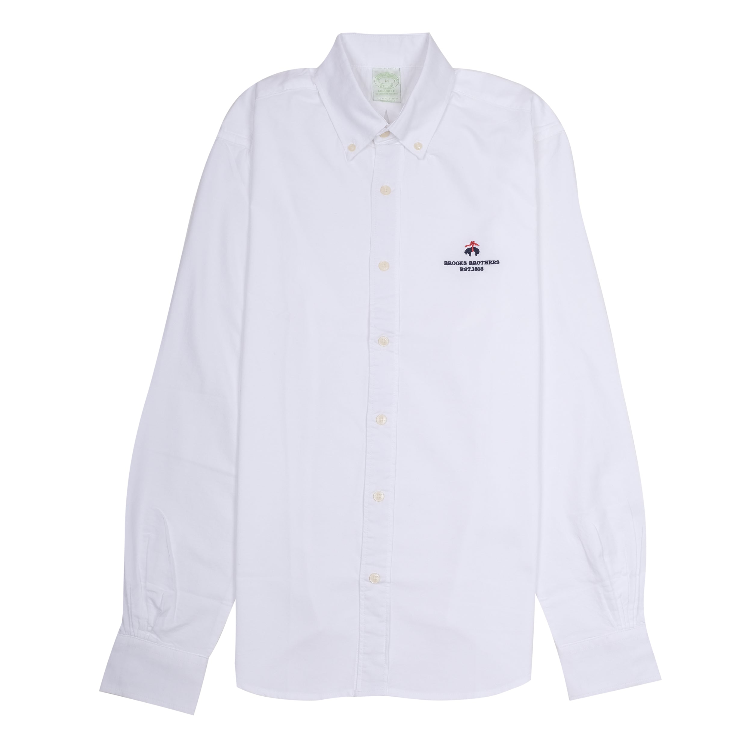 BROOKS BROTHERS Luminous Ivory Classic Fit Long Sleeve Oxford Shirt