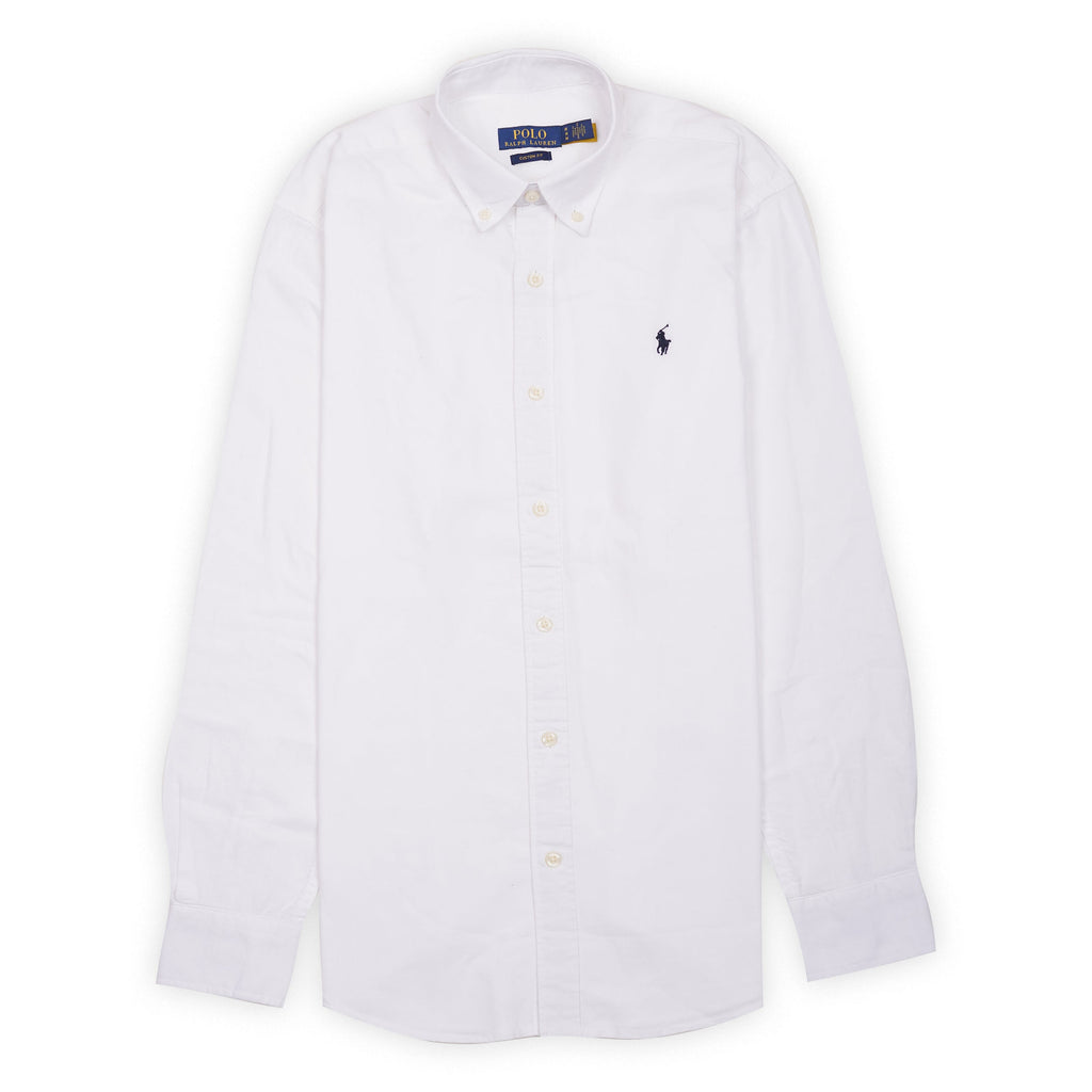 POLO RALPH LAUREN Opalescent Ivory Custom Fit Long Sleeve Button-Down Shirt