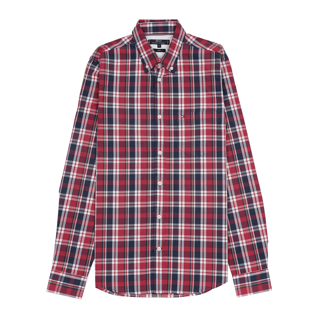 TOMMY HILFIGER Ember Rose Tailored Fit Long Sleeve Check Shirt
