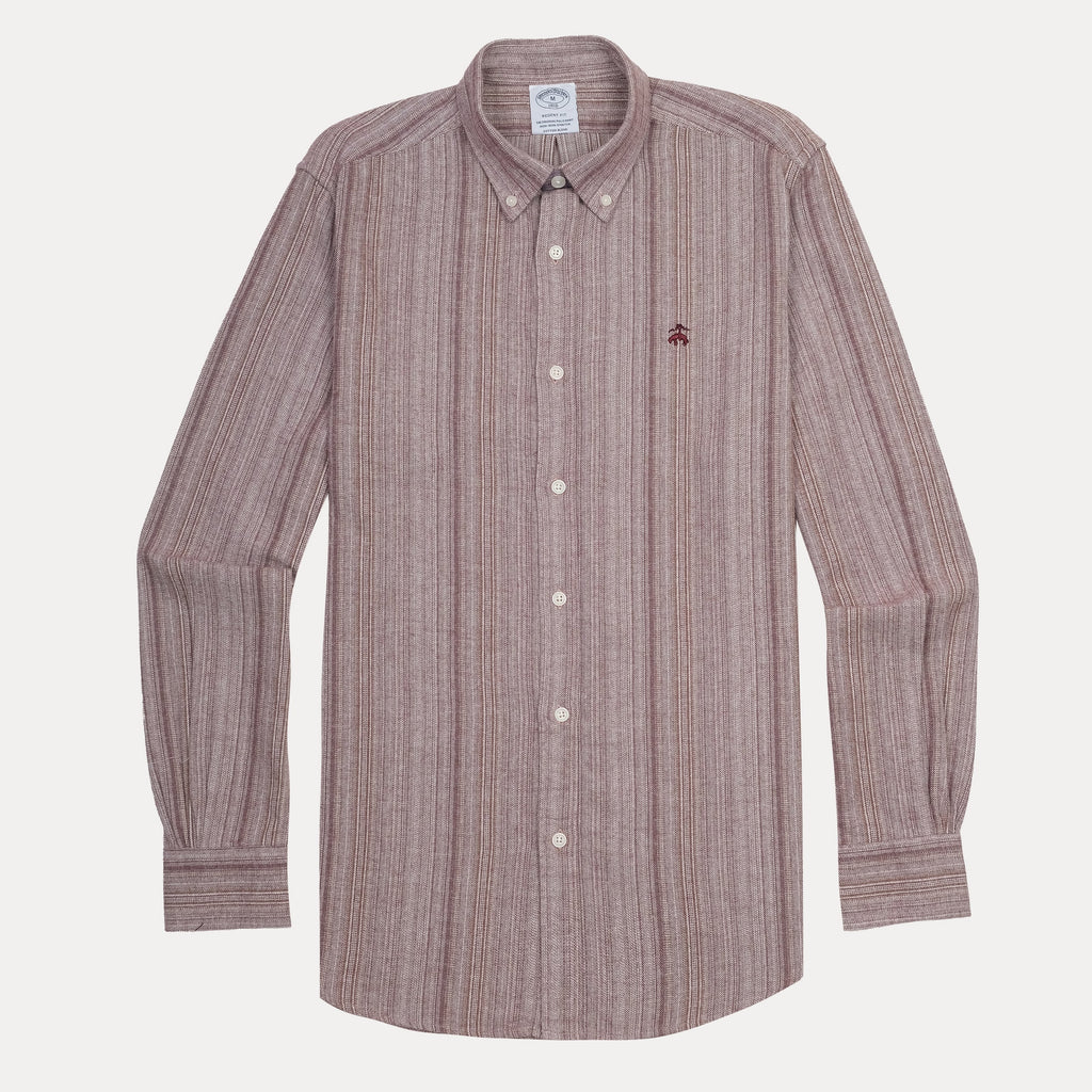 BROOKS BROTHERS Blush Ember Tailored Fit Long Sleeve Button-Down Shirt
