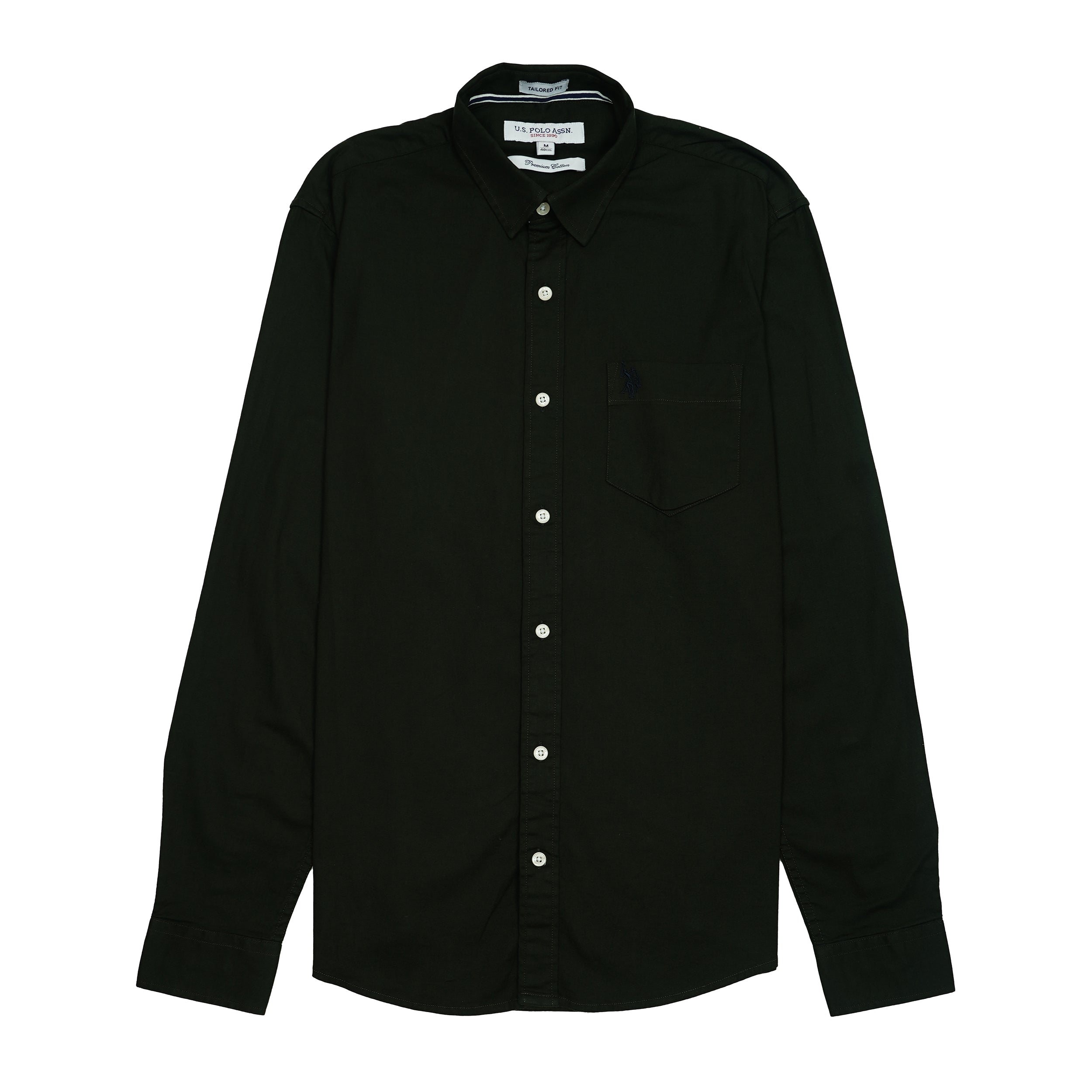 U.S. POLO ASSN. Opulent Sable Umber Tailored Fit Long Sleeve Button-Up Shirt