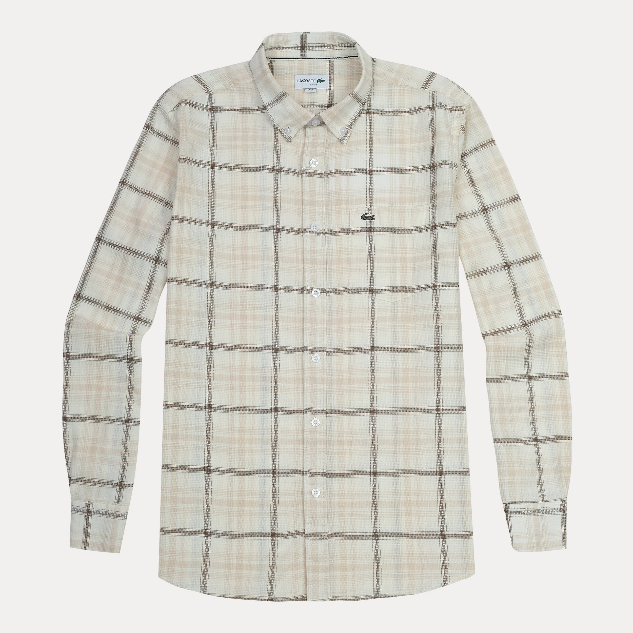 Lacoste Classic Fit Plaid Button-Up Shirt