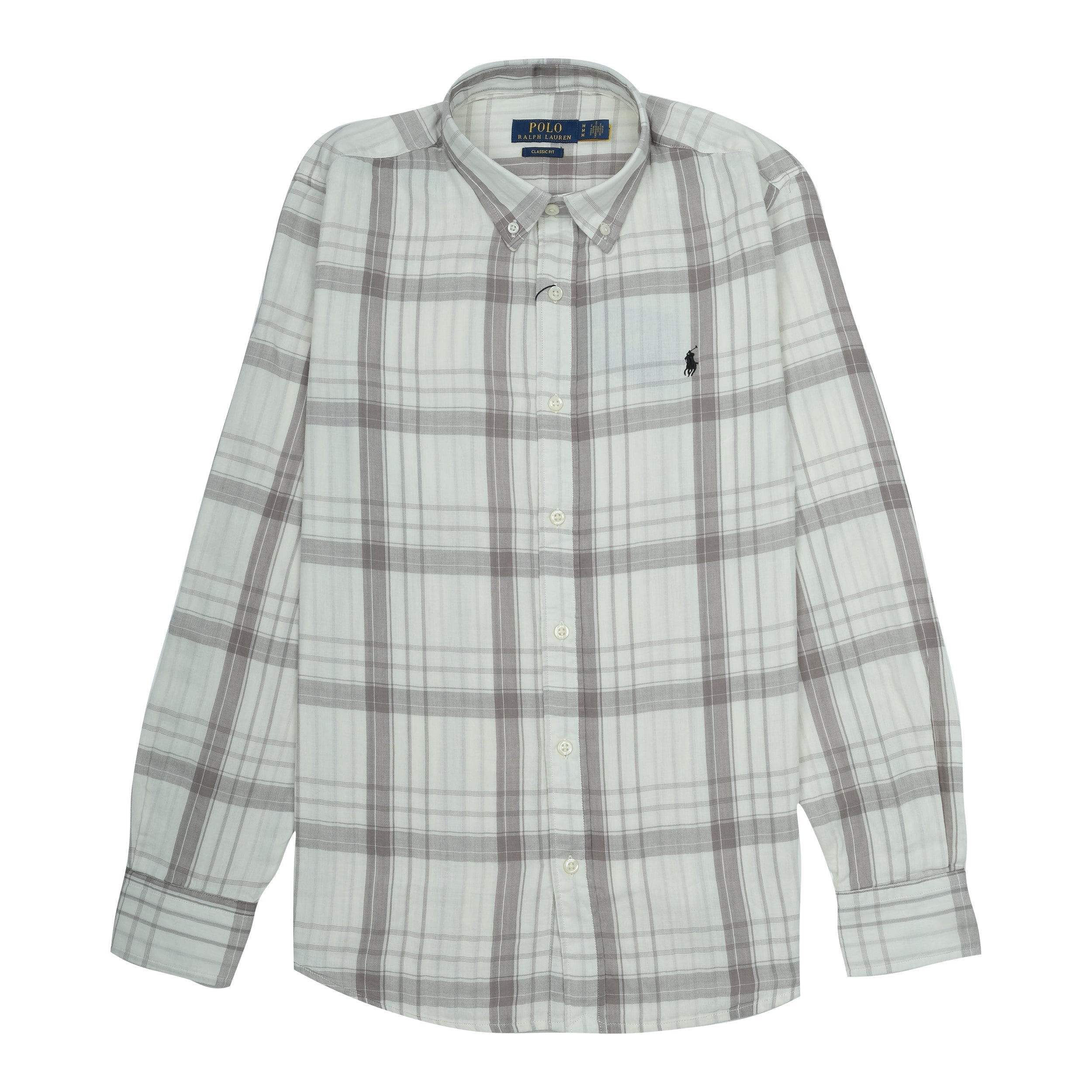 POLO RALPH LAUREN Driftwood Beige Tailored Fit Long Sleeve Button-Down Shirt