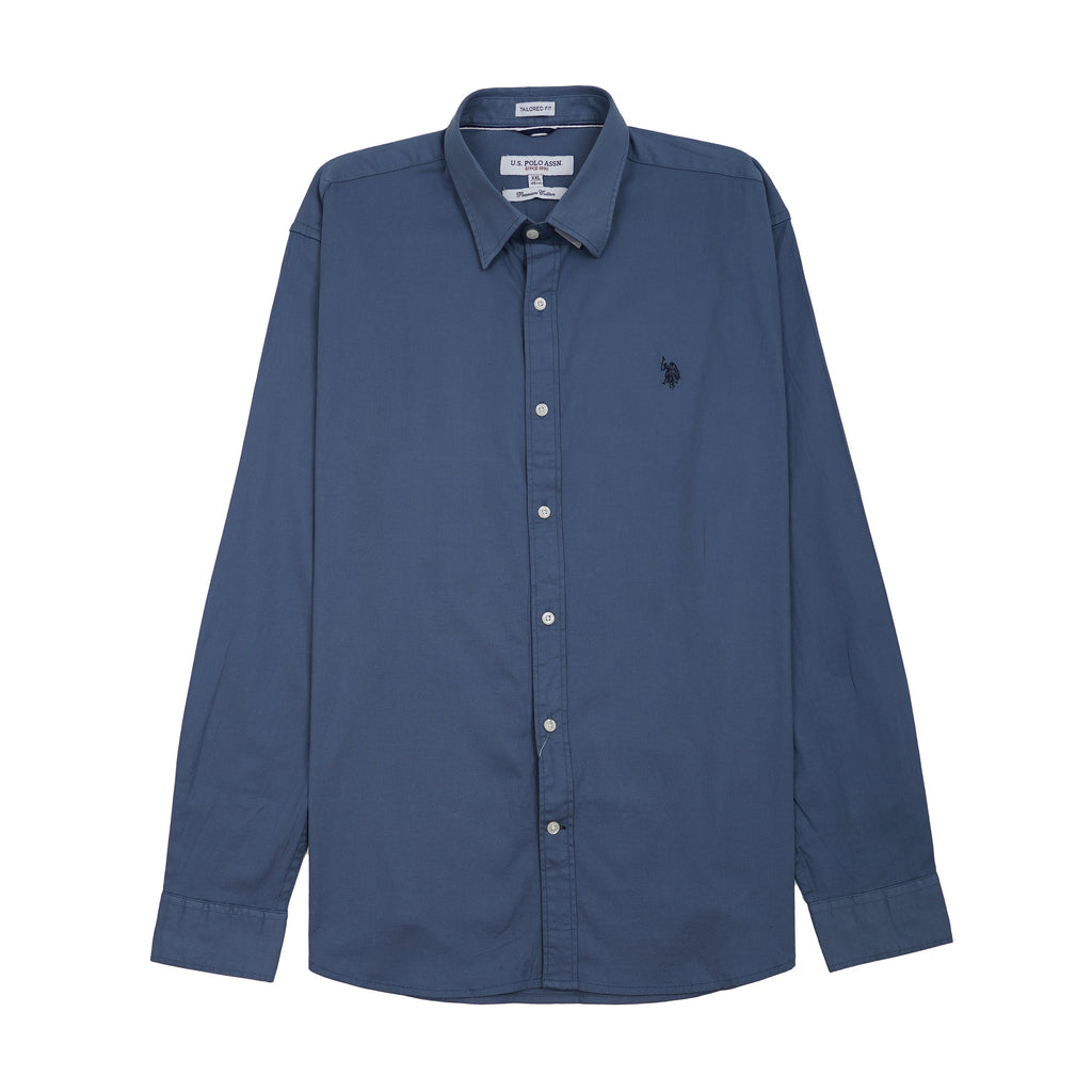 U.S. POLO ASSN. Prismatic Azure Tailored Fit Long Sleeve Shirt