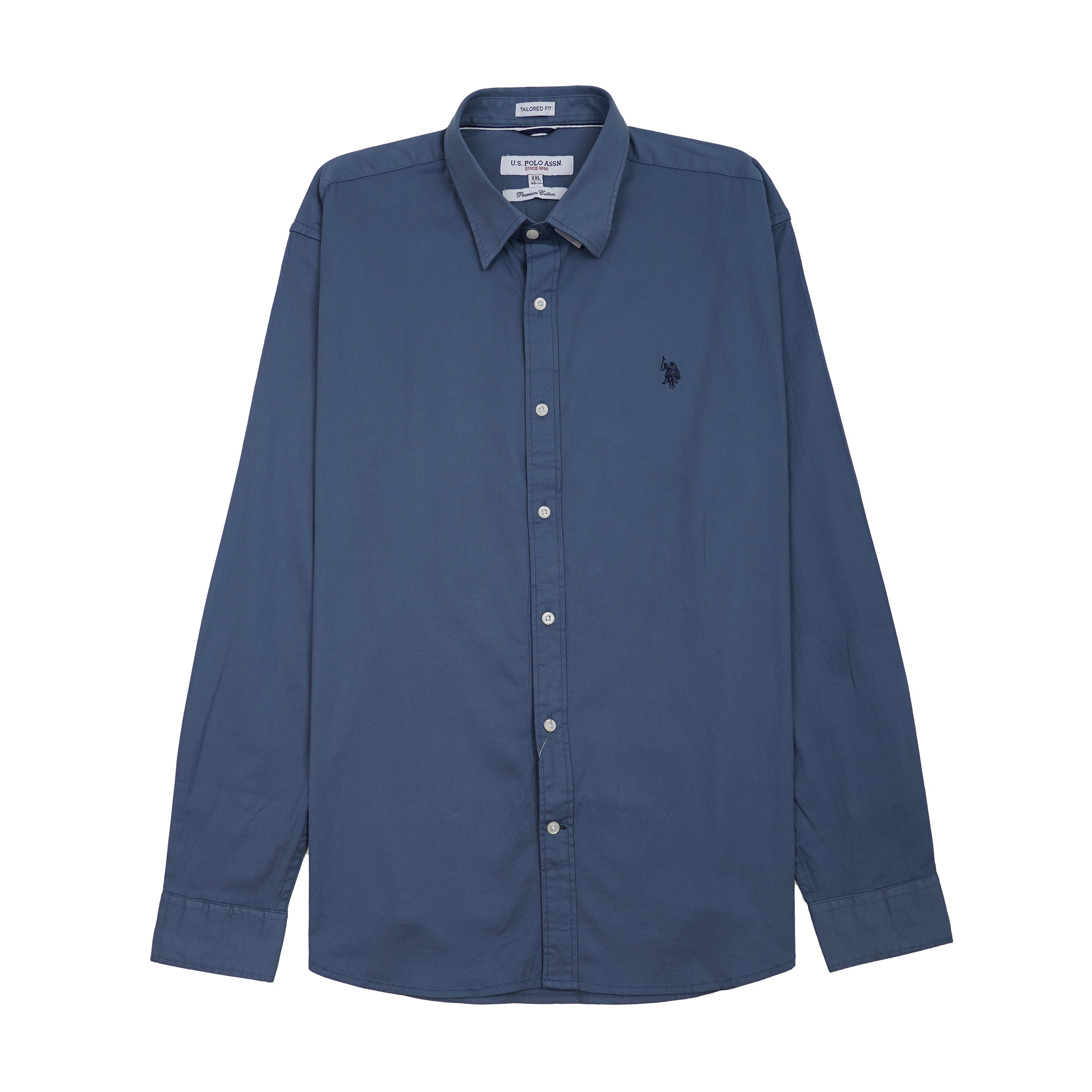 U.S. POLO ASSN. Prismatic Azure Tailored Fit Long Sleeve Shirt
