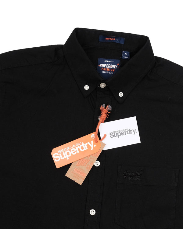 SUPERDRY Midnight Noir Classic Fit Long Sleeve Oxford Shirt