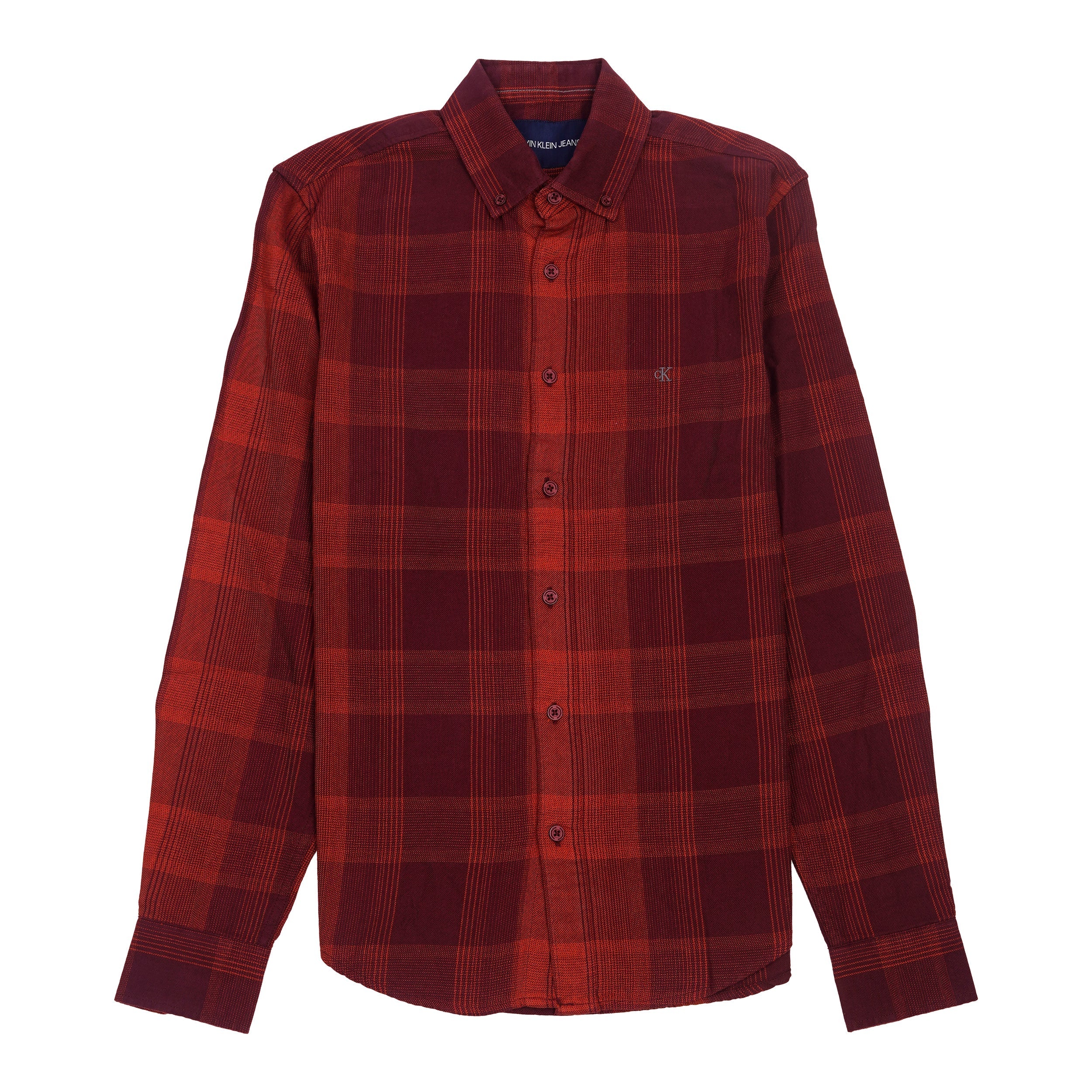 CALVIN KLEIN JEANS Ember Glow Tailored Fit Long Sleeve Flannel Shirt